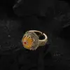 Diseño retro de industria pesada europea y americana anillo de plata de ley 925 con el mismo estilo de la segunda flor Anillo Ashura anillo de temperamento versátil para mujer