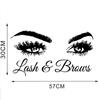 Pegatinas de pared de vinilo talladas con nuevo patrón de ojos de belleza transfronterizos para dormitorio y sala de estar extraíbles