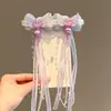 Par de Grampos Acessórios Super Fada Hanfu Grampos Antigos para Cabelo Infantis Acessórios de Cabelo com Borla de Bebê Princesa Grampo de Cabelo Estilo Chinês para Menininha