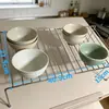 Escurridor de Platos para Encimera Organizador de Tazones para Fregadero Estante Escurridor de Platos Caja de Almacenamiento para Tazones y Platos