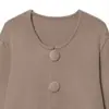 Fabricante Mayorista de Ropa para Mujer Transfronteriza 2026 Aliexpress Más Vendido Verano Simple Versátil Cuello Redondo Tres Botones Cárdigan de Punto