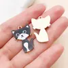 20 Estilos Mixtos de Lindos Colgantes de Gato de Dibujos Animados de Aleación con Impresión de Goteo de Aceite para Pulseras, Llaveros y Accesorios de Joyería DIY