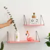 Estante de Pared sin Taladrar, Combinación de Hierro y Madera, Sala de Estar del Hogar, Divisor Recto, Estantería de Pared, Estante Divisor