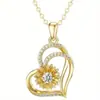 Collar con colgante de girasol transfronterizo europeo y americano, regalo romántico de Navidad, regalo de Año Nuevo, regalo de San Valentín