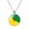Collar con Colgante Redondo con Patrón de Bandera de País Sudamericano Entrega Directa de Fábrica de Pequeños Productos Transfronterizos
