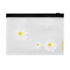 Bolsa para joyería con banda elástica accesorios para el cabello aretes bolsa de almacenamiento con cremallera impermeable pequeña Margarita pájaro bolsa transparente translúcida autosellante