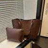 Bolsa tote simples, de grande capacidade, moderna e minimalista com blocos de cor para o trabalho, nova coleção outono 2026, bolsa de ombro elegante para mulheres