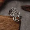 Anillo Vintage de Aleación de Espina con Apertura Ajustable, Popular Bestseller Transfronterizo en Europa y América, Moda Retro Única