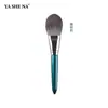Mango de Madera Verde Oscuro, Cerdas Suaves y Esponjosas, Set Completo de 15 Piezas de Pinceles de Maquillaje Tipo Pincel Adecuado para Maquilladores Profesionales y Piel Sensible