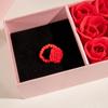 Caja de anillo de resina con forma de rosa roja creativa para el Día de San Valentín, moda transfronteriza entre Europa y Estados Unidos, anillo de personalidad simple, joyería
