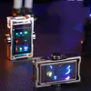 Punto de inicio X19 giroscopio de descompresión de doble arco con punta de dedo, luces coloridas, encendedor de cigarrillos de metal USB, encendedor para hombres, venta al por mayor