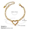 Colar Coração Vazado Francês Mais Vendido Aço Inoxidável Banhado a Ouro Real 18K Pulseira Simples Elegante Estilo Ins Transfronteiriço