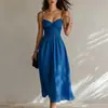 2026 Verano Europeo y Americano TK Estación Independiente Transfronterizo Plisado Nuevo Sin Tirantes Sexy Vestido