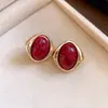 Pendientes de Burbuja Suave Estilo Retro Francés Dopamina Coloridos Resina Pendientes Exagerados de Gama Alta Accesorios de Oreja de Moda