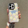 Funda de Teléfono Tk Station Flor Amarilla Adecuada para Apple 17 Estilo Coreano Funda Transparente iPhone 18 Pro Cubierta Protectora Anticaídas