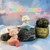 Presente de aniversário, modelo popular online, escultura em madeira de raposa de nove caudas, ornamento de mesa de raposa da sorte colorido, decoração de micro paisagem para escritório e feriados