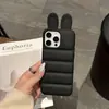 Orejas de Conejo Tridimensionales Adecuadas para Funda de Teléfono Móvil Apple 17Promax Iphone16 Color Puro Elevada Anti-Caída Cubierta Protectora 14