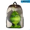 Venda Direta Transfronteiriça Nova Mochila Verde Trendy Monstro Grinqi Periférico Impressão Digital 3D Tendência Europeia e Americana