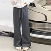 Pantalones de chándal de cintura alta para niñas, nueva colección de otoño 2026, pantalones acampanados casuales para niños mayores, pantalones largos acampanados de color liso