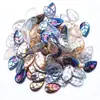 Pétalos de Vidrio Checo Imitación Jade Hojas Pequeñas Estilo Antiguo Pasador Material Accesorios para Joyería DIY 10*17 Fantasía
