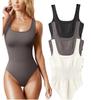 2025 Europeu e Americano Transfronteiriço Comércio Exterior Amazon Verão Aliexpress Regata Feminina Sem Mangas com Decote U Body Justo