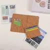 Portatarjetas de Banco Personalizado Transfronterizo con Textura de Madera de Corcho, Estuche de Tarjetas de Corcho, Portatarjetas Ic de Autobús, Portatarjetas de Banco con Múltiples Ranuras, Portatarjetas de PU