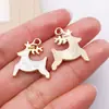 20 Estilos de Flor de Ciervo Corazón de Concha Blanca con Goteo de Aceite Colgantes para Bolsos de Mujer Accesorios para Llaveros DIY