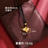 Collar antiguo francés vietnamita de oro con arena, colgante de calabaza pequeña Fulu de la fortuna de la marea nacional, chapado en oro de cobre para mujer, joyería de larga data.