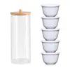 Taza Desechable Espesa de Cáscara de Arroz para Té 60ml con Portavasos de Almacenamiento Taza de Degustación Portátil Taza Pequeña