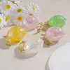 Beleza de Gelo Fruta Limão 3D Pingente DIY Colar Corrente de Bolsa Corrente de Celular Brincos Acessórios de Orelha Enfeites Pendentes Acessórios