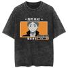 Haikyuu Voleibol Junior Lavada Retro Camiseta Hip Hop Animación Casual Algodón Verano Pareja Manga Corta