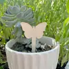 Etiqueta de Tarjeta de Planta Flor de Madera Transfronteriza Más Etiqueta para Suculentas Señales Hortícolas Creativas Señales de Madera Hechas a Mano
