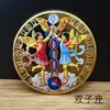 Monedas Conmemorativas de las Doce Constelaciones Europeas y Americanas Chapadas en Oro 12 Constelaciones Tarot Medallón Conmemorativo de los Deseos Sol Monedas de Colores Moneda Extranjera
