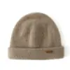 Cashmere 2026 Outono/Inverno Novidades Unissex Cor Sólida Camada Dupla Espessada Quente Proteção para Orelhas Touca Gorro de Tricô