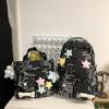 Mochila Escolar Estudante do Ensino Fundamental Feminina Bonita Mochila de Classe Grande Capacidade Mochila Bolsa de Ombro Portátil Feminina Bolsa Transversal Estudante
