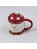 Taza de Café de Cerámica Hengfei Porcelana al por Mayor Escritorio Festivo Muñeco de Nieve de Cerámica Taza Pintada a Mano Decoración Vajilla cerámica