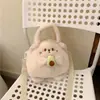 Nova Bolsa Transversal de Pelúcia Desenho Animado, Bolsa Fofa de Coelho com Orelhas Grandes, Bolsa de Mão Versátil de Gatinho Fofo para Mulheres