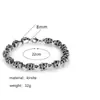 Pulsera vintage de aleación personalizada para hombre, superventas transfronteriza europea y americana, pulsera de calavera electrochapada, nueva pulsera para hombre