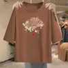 Comercio Exterior Transfronterizo Despacho de Aduana de Comercio Exterior Marca Grande Ropa de Maternidad Talla Grande Mediana Edad y Mayor Mangas de Siete Puntos Cuello Redondo Suéter Camiseta Ropa de Mujer