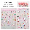 Adesivos de Unha com Elementos de Natal Originais 5D Estéreo em Relevo Feliz Natal Adesivos de Arte para Unhas DIY Joias Estilo Aa