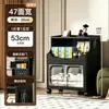 Armario de almacenamiento sin instalación, armario de almacenamiento multicapa para uso doméstico, con estante superior, armario plegable, armario de plástico para snacks, armario de almacenamiento