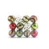 6cm 12 Peças Decorações de Bola de Natal Plástico Galvanizado Bola Bolinhas Pendente para Árvore de Natal Decoração Pingente