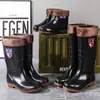 Botas de lluvia para hombre, zapatos de agua, botas de caña corta, media y alta para cocina, obra, lavado de autos, resistentes al desgaste, impermeables, antideslizantes, engrosadas, adecuadas para pescar