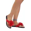 Novas Chinelas de Verão Tamanho Grande com Design de Flores, Sandálias Leves para Exterior, Chinelos Casuais de Praia