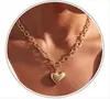 Colar de Coração Novo Amazon Transfronteiriço, Corrente de Clavícula Doce e Fashion, Luxo Leve para Uso Diário, Estilo Feminino
