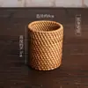 Carrito de Ceremonia del Té Hecho a Mano Porta Té de Mimbre de Ratán Bambú Porta Plumas Soporte de Inserción de Bambú Piezas de Ceremonia del Té Portaservilletas Seis Caballeros