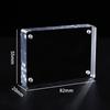 Marco de Fotos Magnético Acrílico Transparente de Doble Cara Transfronterizo Fuerte Magnético Rectangular Magnético Tablero de Exhibición de Tarjetas Pequeñas Imán de Nevera Adornos de Marco de Fotos