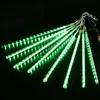 Luces de Lluvia de Meteoros de Colores Alimentadas por Energía Solar Impermeables para Exteriores Luces de Hadas para Atracciones Luces de Cadena Navideñas de Colores para Decoración de Árbol