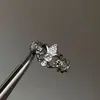 Anel de Zircônia Flor de Íris para Mulheres, Anel Exquisito da Moda de Luxo Leve, Anel Tendência Estilo Ins para Dedo Indicador, Design Exquisito de Nicho