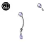 Joyería para Piercing de Aleación de Titanio F136 Gota de Agua Circonita Perlas de Vidrio G23 Tachuelas para Cejas Tachuelas para Orejas Tachuelas para Labios Joyería para Piercing